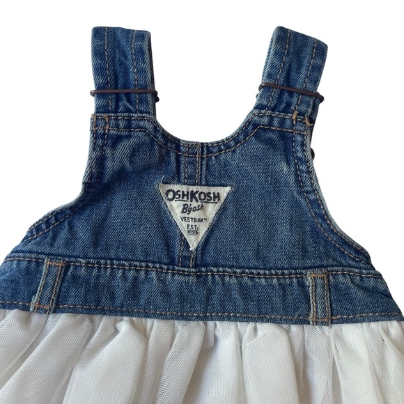 OshKosh B'gosh Denim and White Tulle Skirtall Size is 6 Months - Picture 4 of 10
